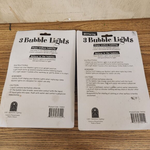 Bubble Lights 2 Pack Replacement Bulbs One Glitter pack one bubble light - Picture 4 of 4